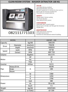 PAROS PURE CLEAN ROOM SYSTEM WASHER EXTRACTOR, 100KG